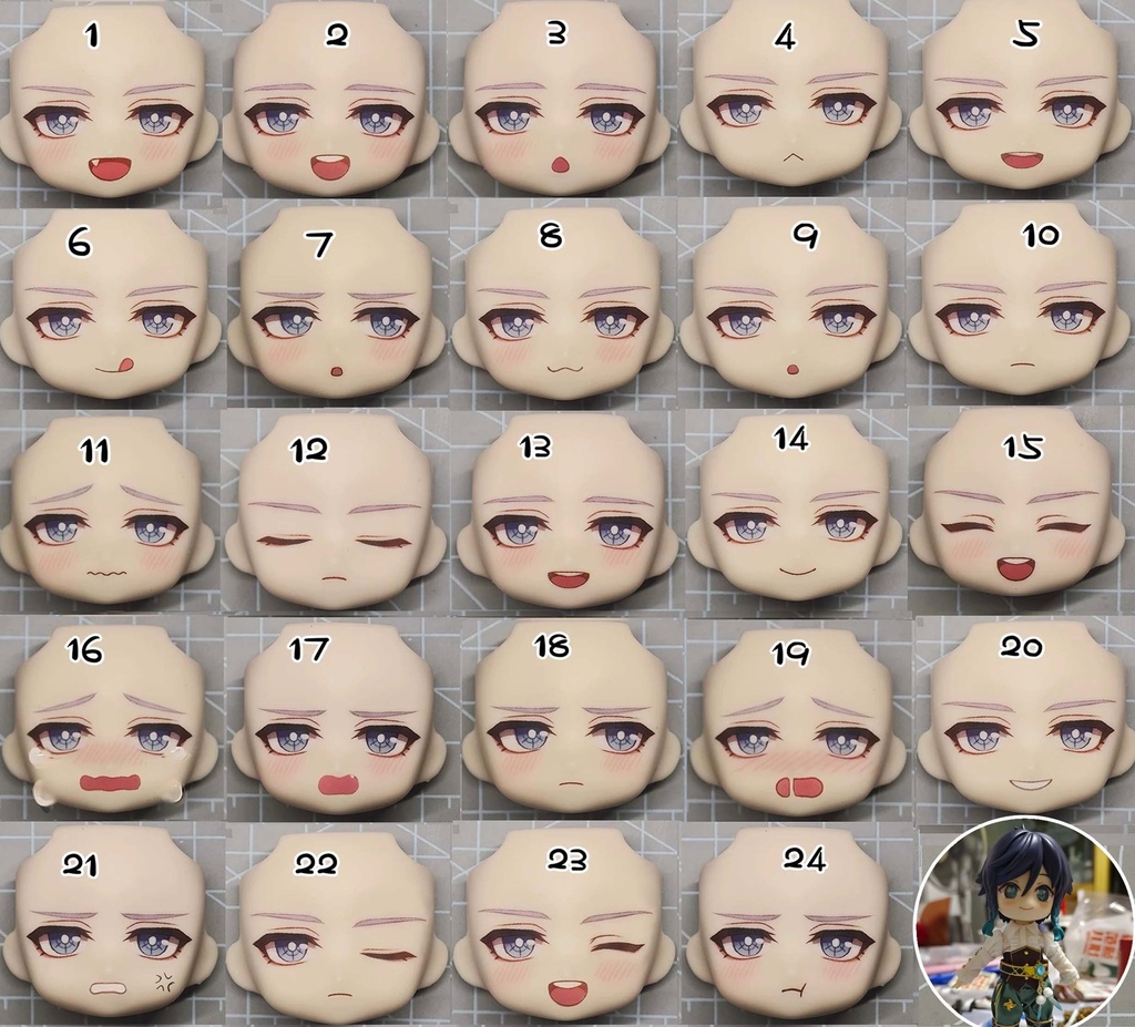 【ファイノン】 オビツ11 顔パーツ ob11