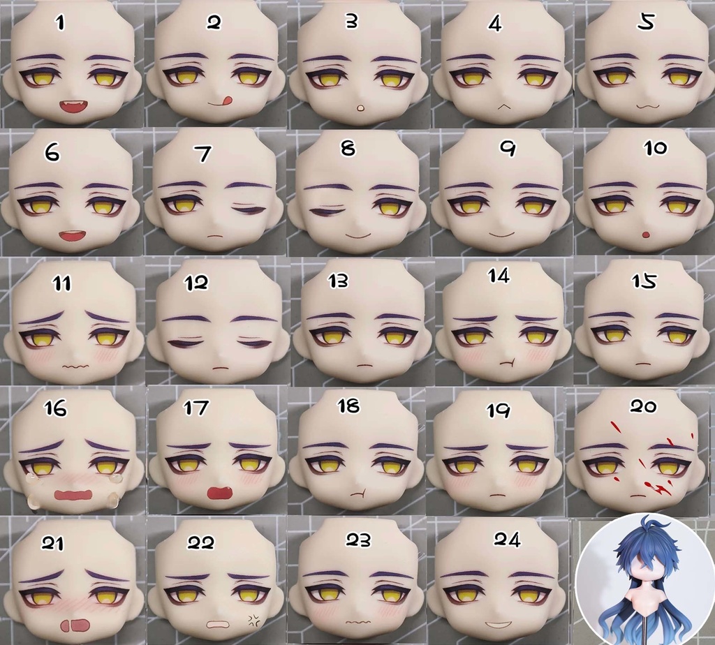 【フリンズ】オビツ11　顔パーツ　ob11