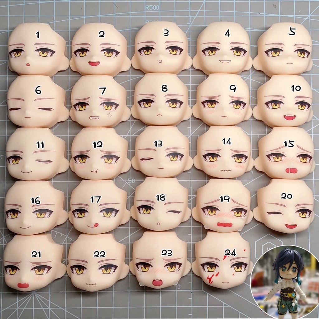 【穹】 オビツ11　顔パーツ　ob11　ホワイティ