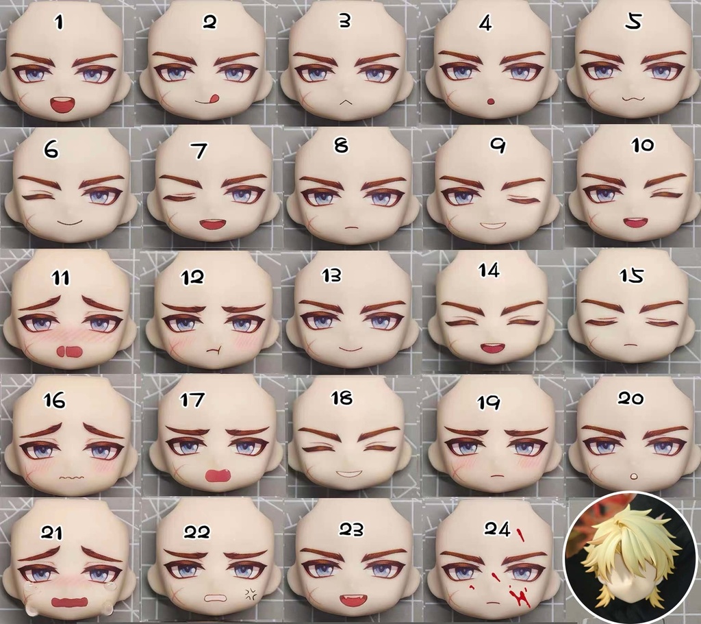 【ファルカ】 オビツ11 顔パーツ ob11 ホワイティ