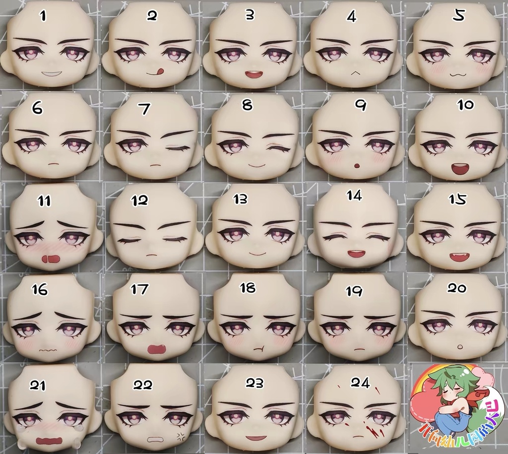 【不死途】オビツ11　顔パーツ　ob11