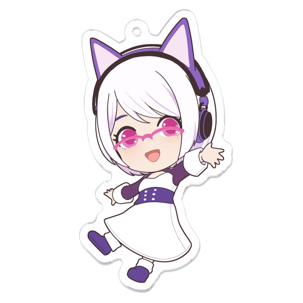 音鳴つむぎアクリルキーホルダー（イラスト：エムナベさん）縦70mmサイズ