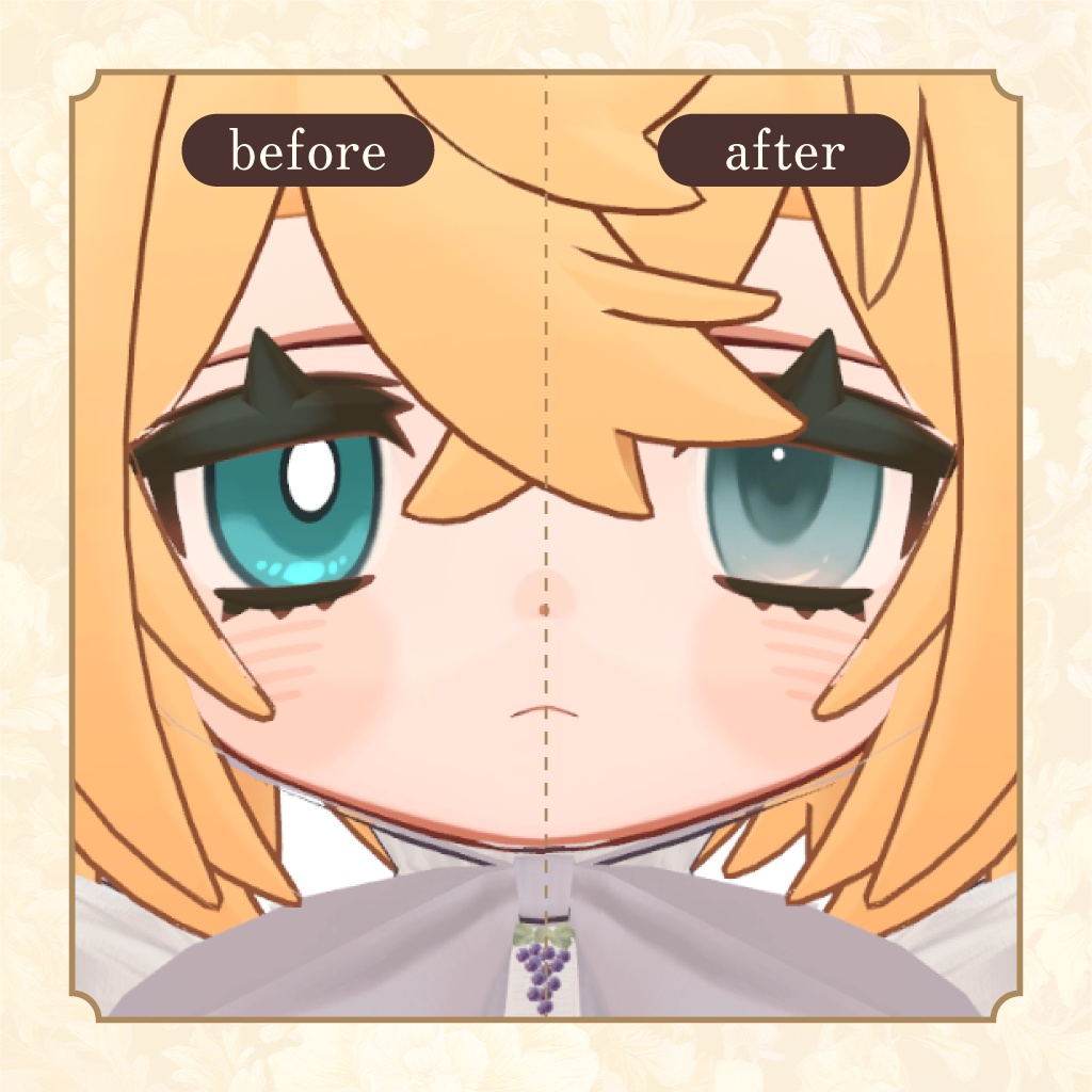 【イスカ専用アイテクスチャ】Soft Whisper eye texture