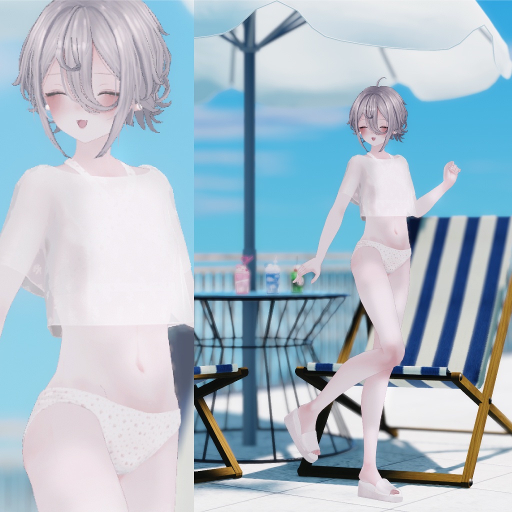 【mumus専用】Glassy Veil Swimwear