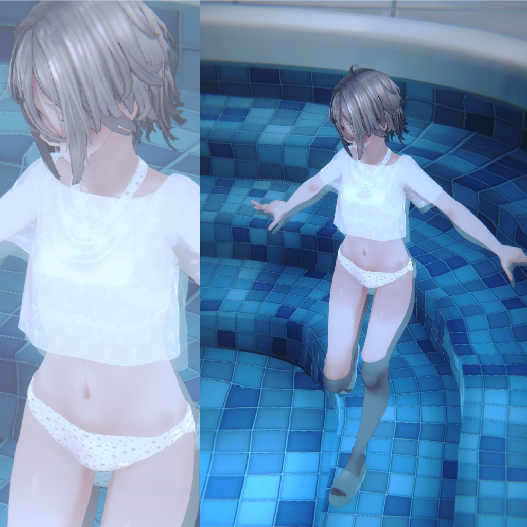 【mumus専用】Glassy Veil Swimwear