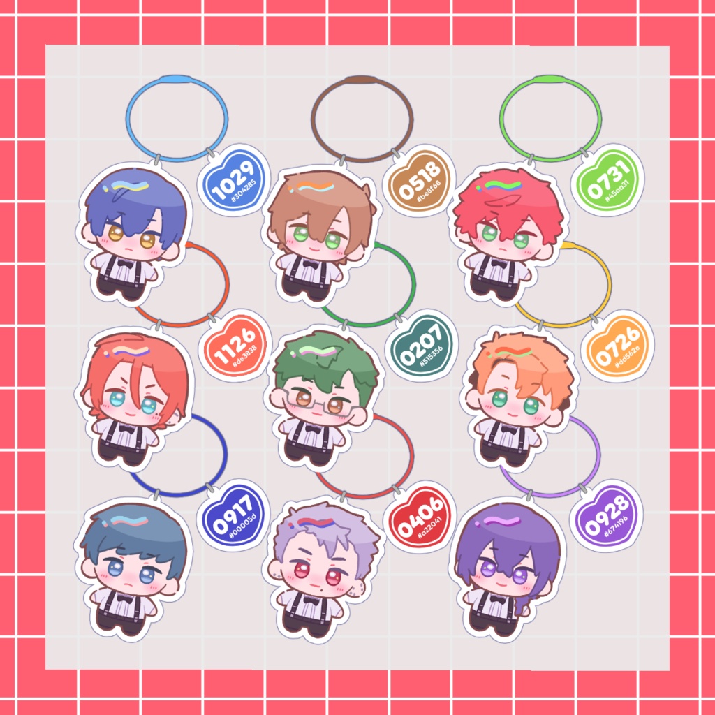 ぬい風アクリルキーホルダー
