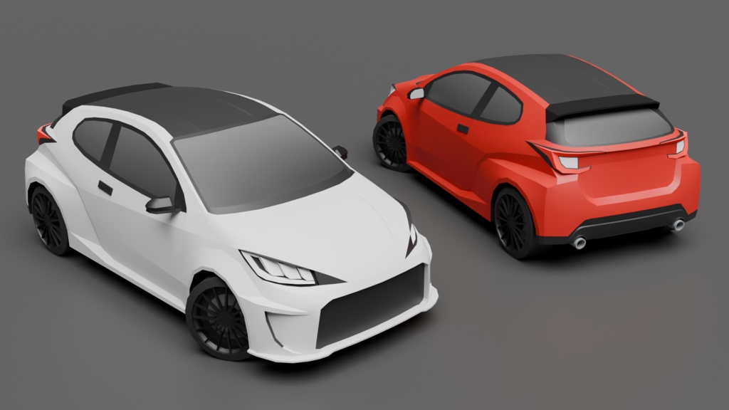 【商用可】3ドアハッチバックで4WDのバカ速いアレ【3Dモデル】