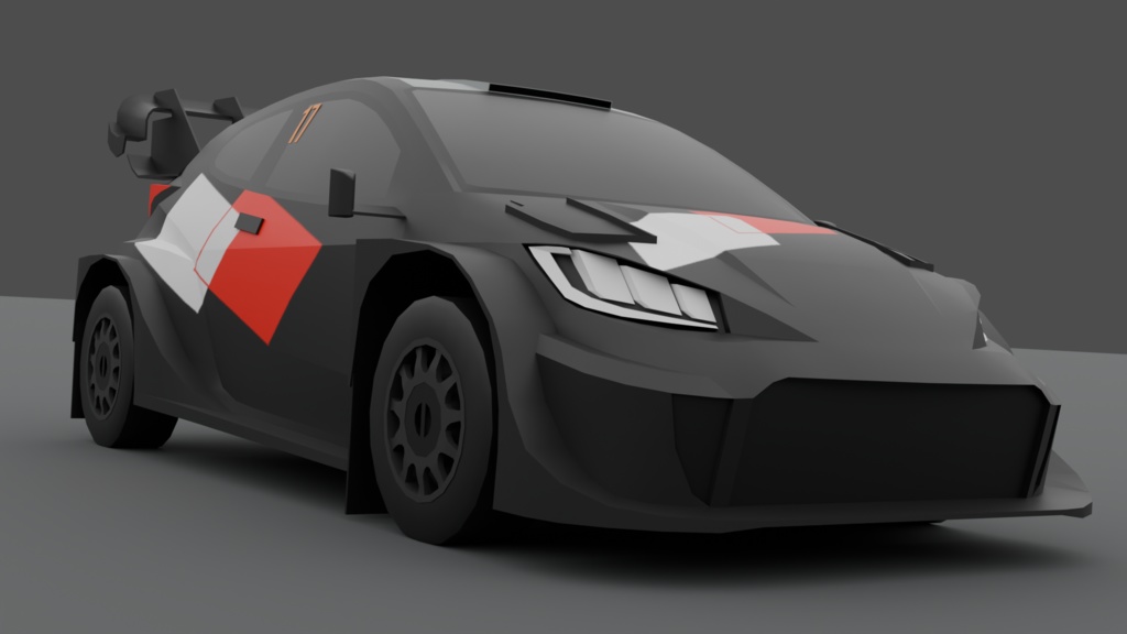 【無料あり/商用可】3ドアハッチバックで4WDのバカ速いアレ【3Dモデル】