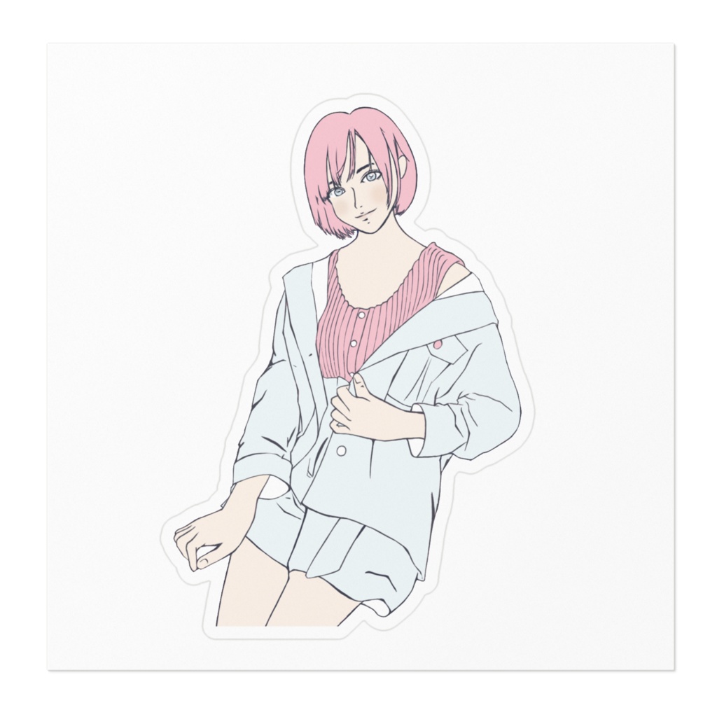 pop girl sticker simple