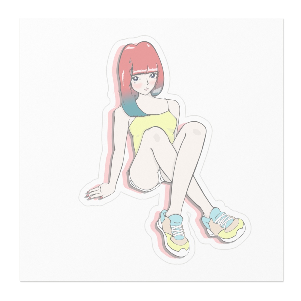 pop girl summer sticker