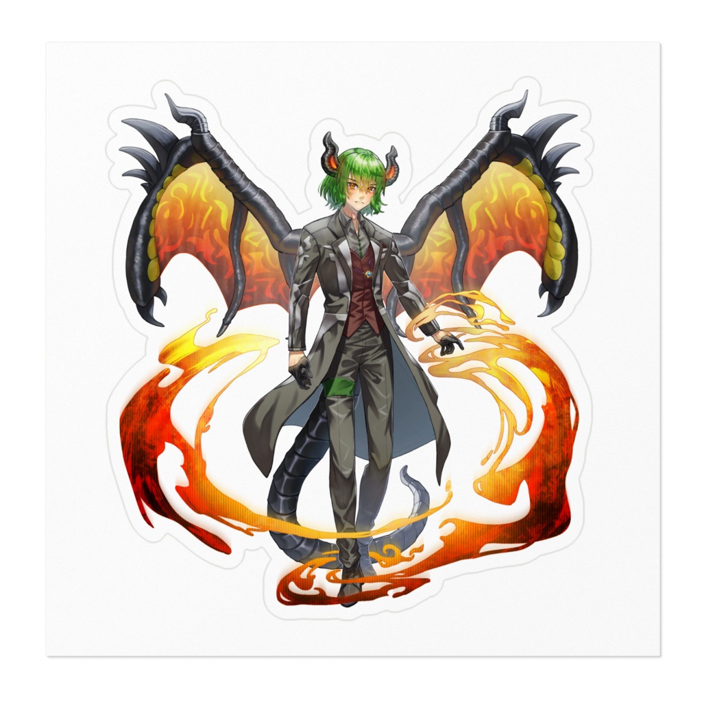 魔竜メロン全身ステッカー