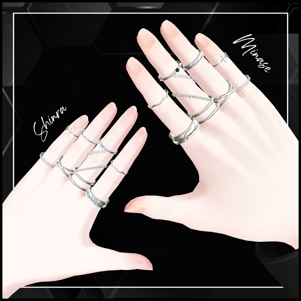 【 水瀬 / 森羅 】 Ring set