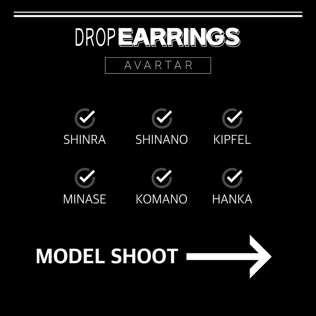 【 6 Avatar 】 Drop Earrings