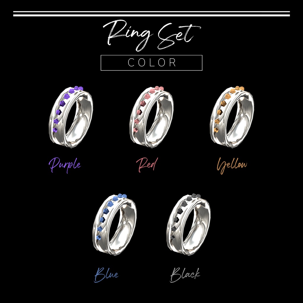 【 ルミナ LUMINA 】 Drop Earrings + Rings set