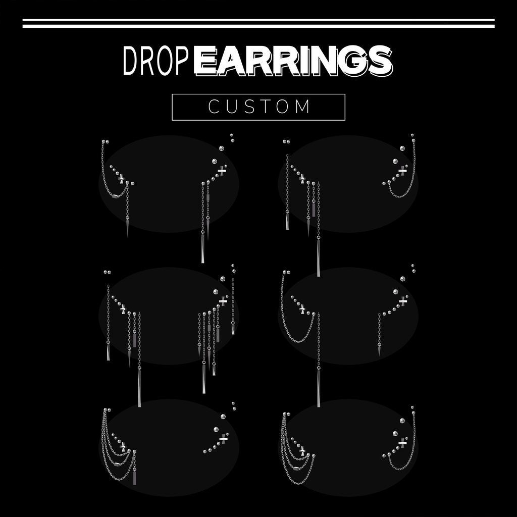 【 ルミナ LUMINA 】 Drop Earrings + Rings set