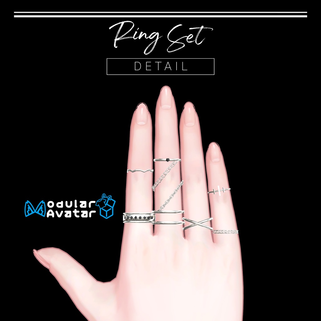 【 ルミナ LUMINA 】 Drop Earrings + Rings set