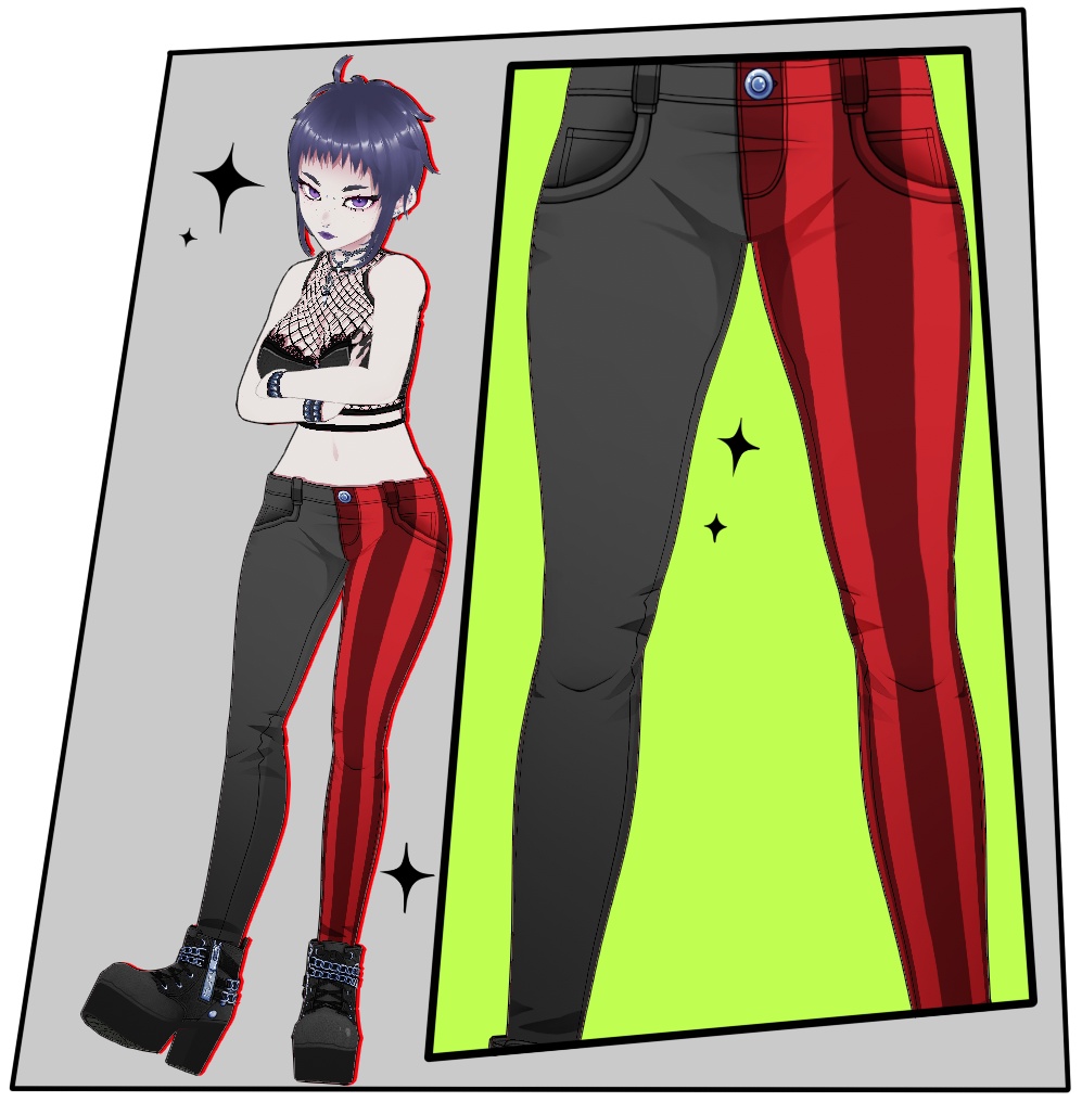 VRoid Punk Pants Texture/Custom Item