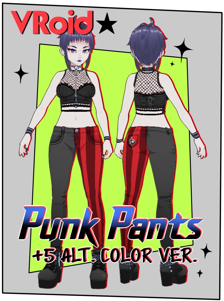 VRoid Punk Pants Texture/Custom Item