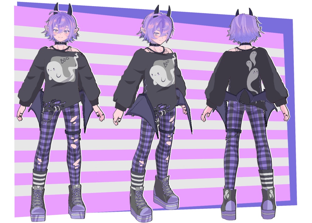 VRoid Model - Pastel Goth E-boy