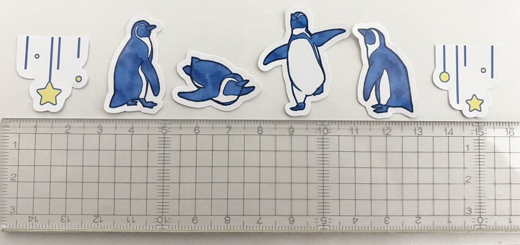 Penguins and Starts フレークシール