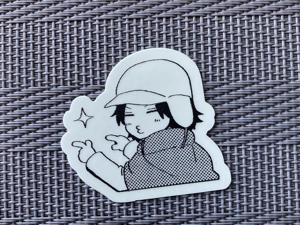 ポジ別役くん　蓄光ステッカー