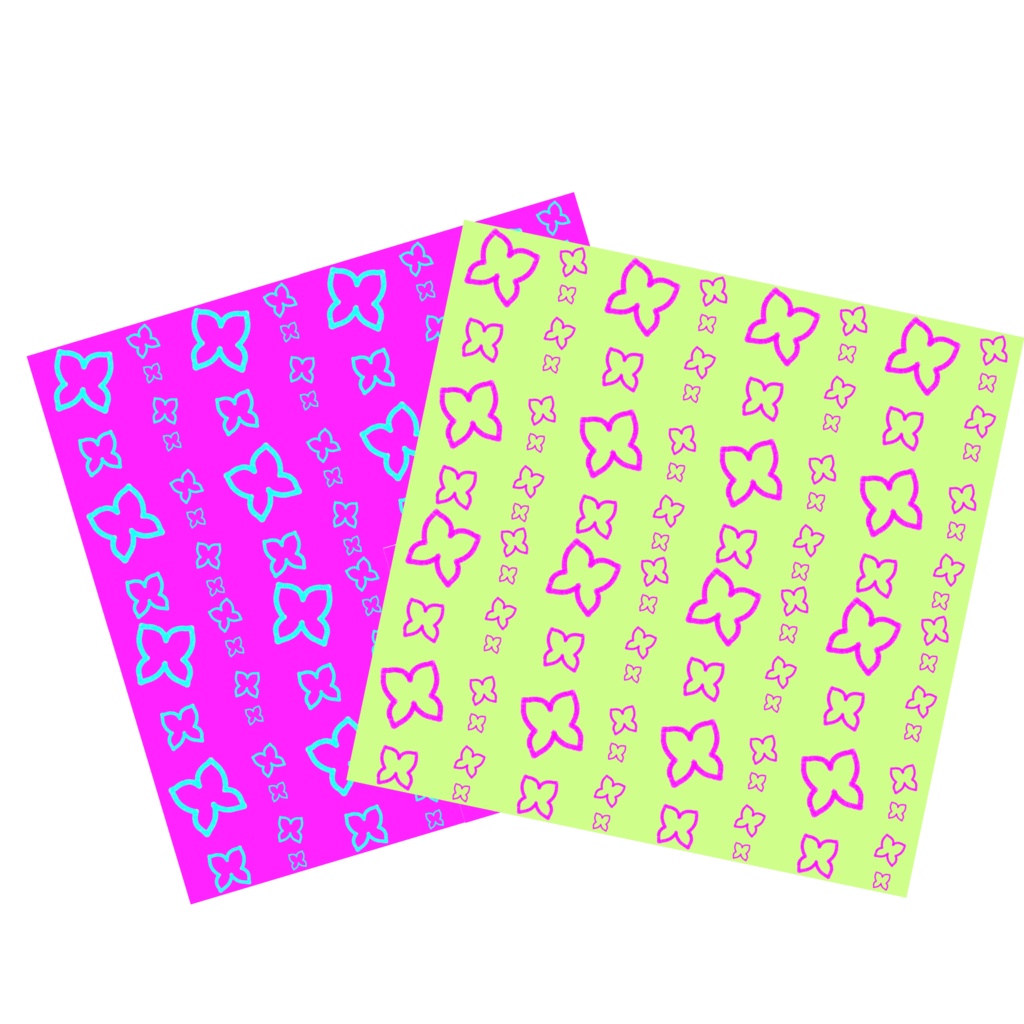 手描きButterflyシームレスデザインペーパー