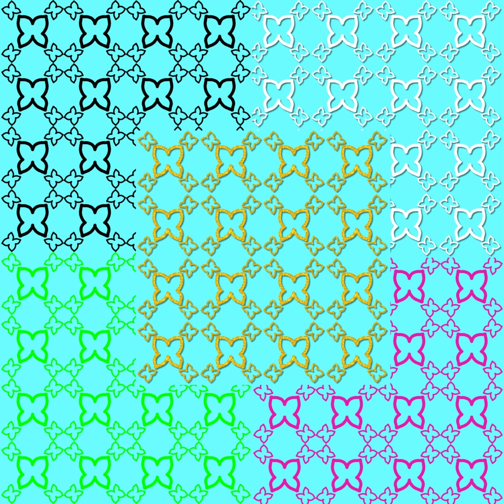 Hand-Drawn Butterfly Seamless Design Paper 40 Sheets (Digital Paper / PNG)