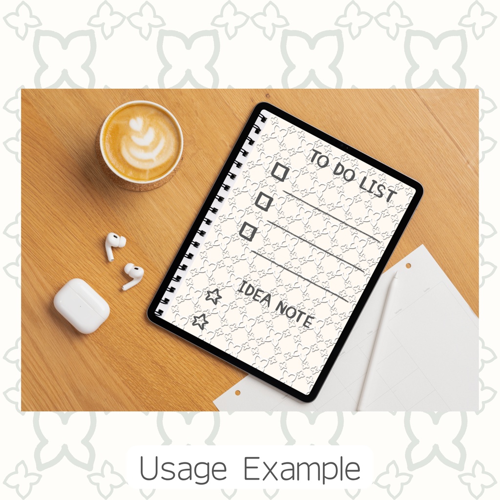 Hand-Drawn Butterfly Seamless Design Paper 40 Sheets (Digital Paper / PNG)