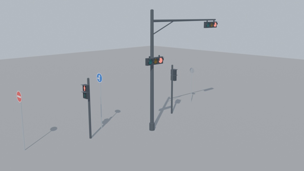 【3Dモデル】日本の信号機・道路標識セット 6種|Blender・FBX・GLB