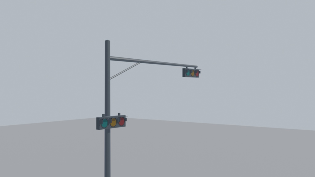 【3Dモデル】日本の信号機・道路標識セット 6種|Blender・FBX・GLB