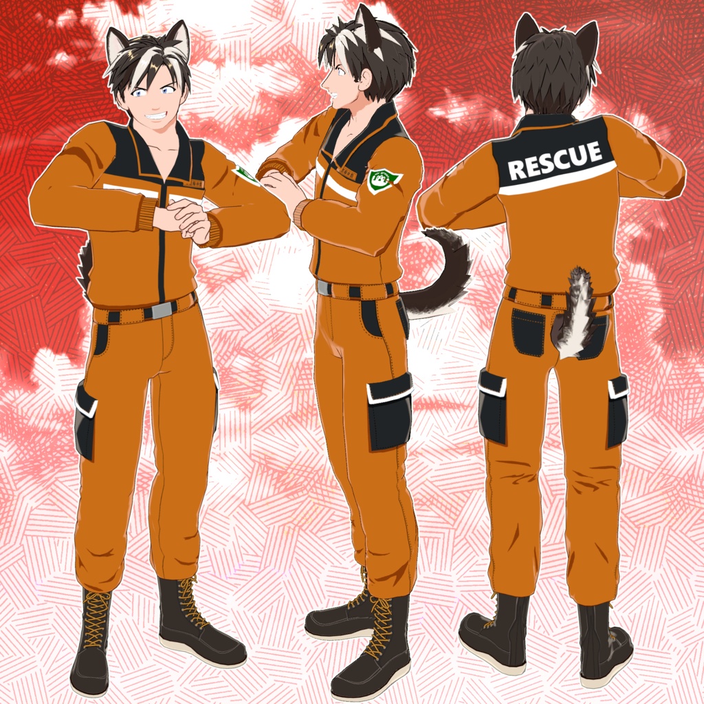 竹流式オリジナル3Dモデル「成犬バルト」