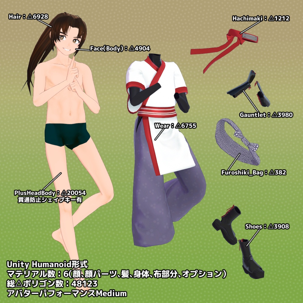 竹流式オリジナル3Dモデル「久遠」