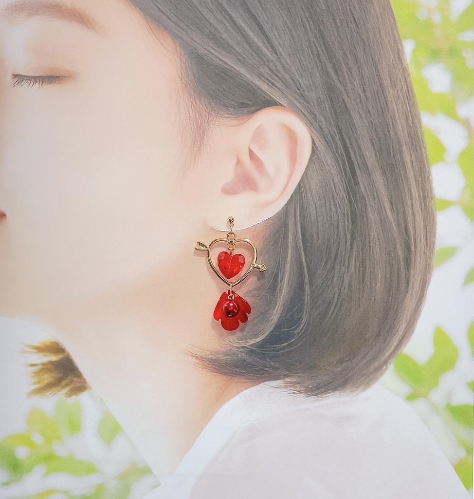 原神・アンバーイメージスタッドピアス