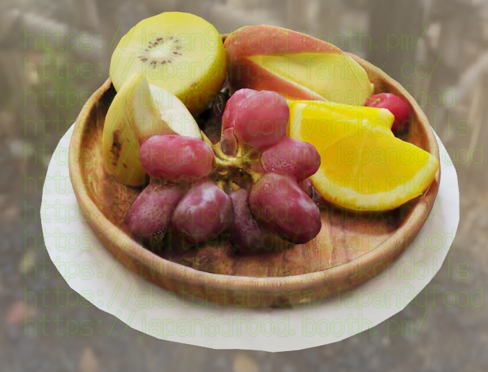 3DCGモデル フルーツ盛り合わせ japan3dfood yorokondolls