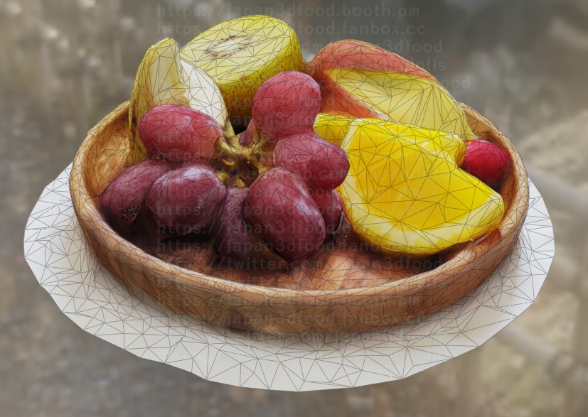 3DCGモデル フルーツ盛り合わせ japan3dfood yorokondolls