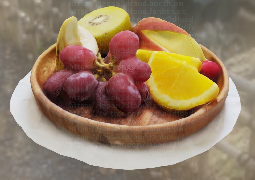 3DCGモデル フルーツ盛り合わせ japan3dfood yorokondolls