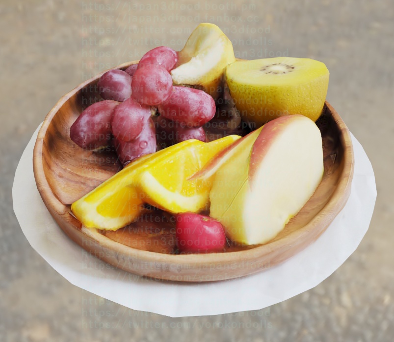 3DCGモデル フルーツ盛り合わせ japan3dfood yorokondolls