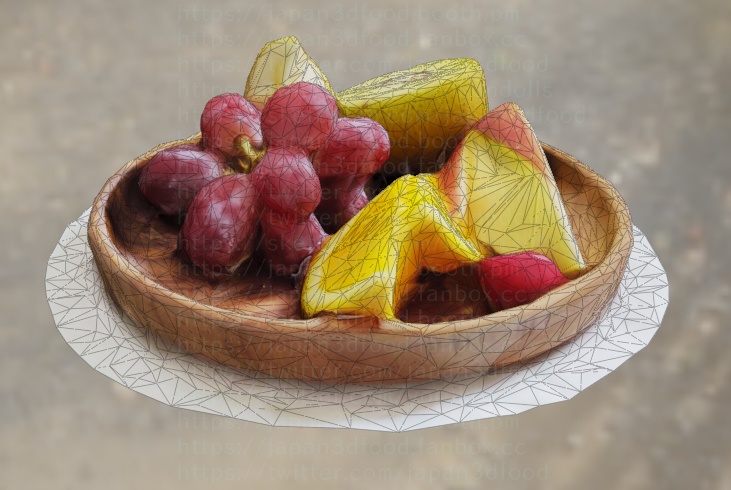 3DCGモデル フルーツ盛り合わせ japan3dfood yorokondolls