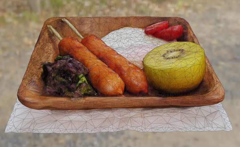 3DCGモデル 目玉焼き卵 お手軽朝食セット ソーセージ japan3dfood yorokondolls