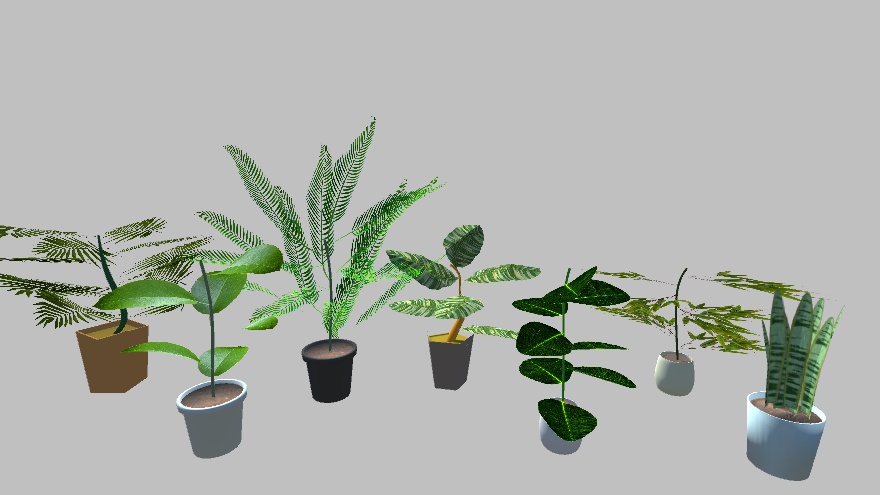 【3Dモデル】観葉植物セット(7点)