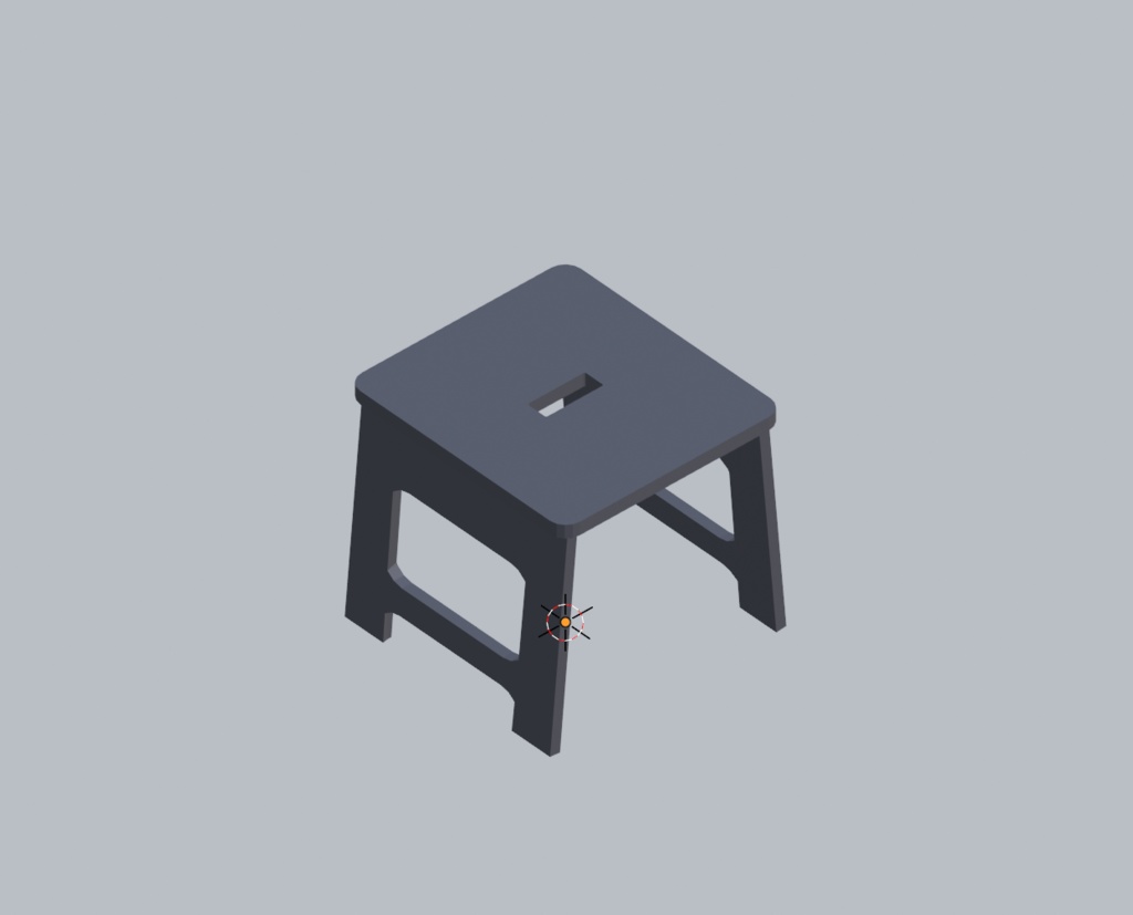 【無料3Dモデル】折りたたみ椅子