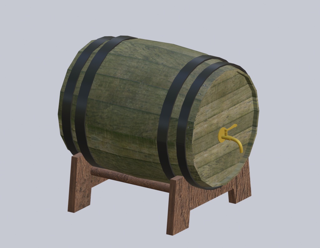 【無料3Dモデル】樽セット
