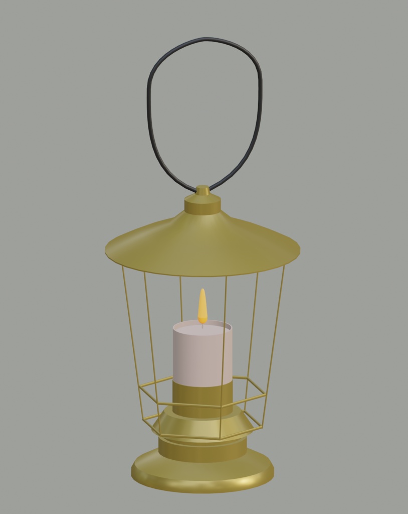 【3Dモデル】ランタンセット+キャンドルスタンド(4点)