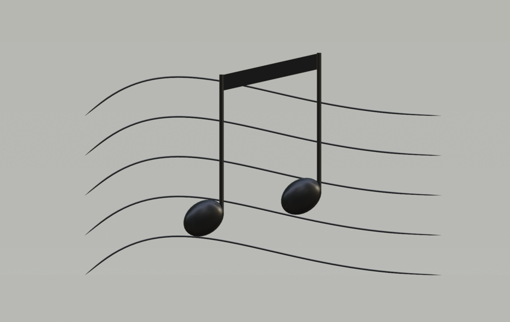 【3Dモデル】色んな音符記号たち(8種類)