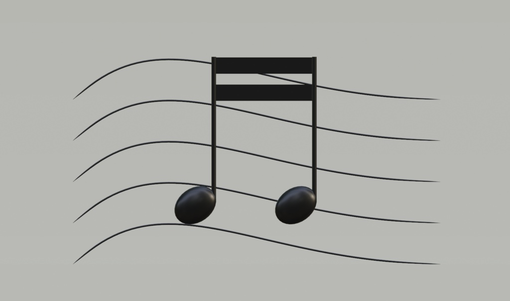 【3Dモデル】色んな音符記号たち(8種類)