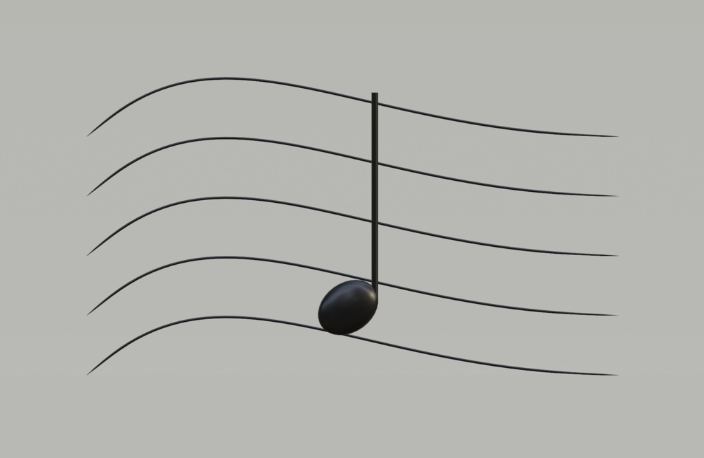 【3Dモデル】色んな音符記号たち(8種類)