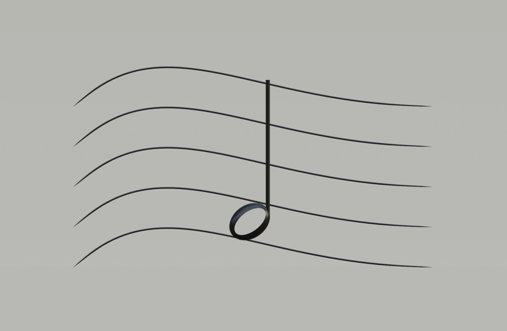 【3Dモデル】色んな音符記号たち(8種類)
