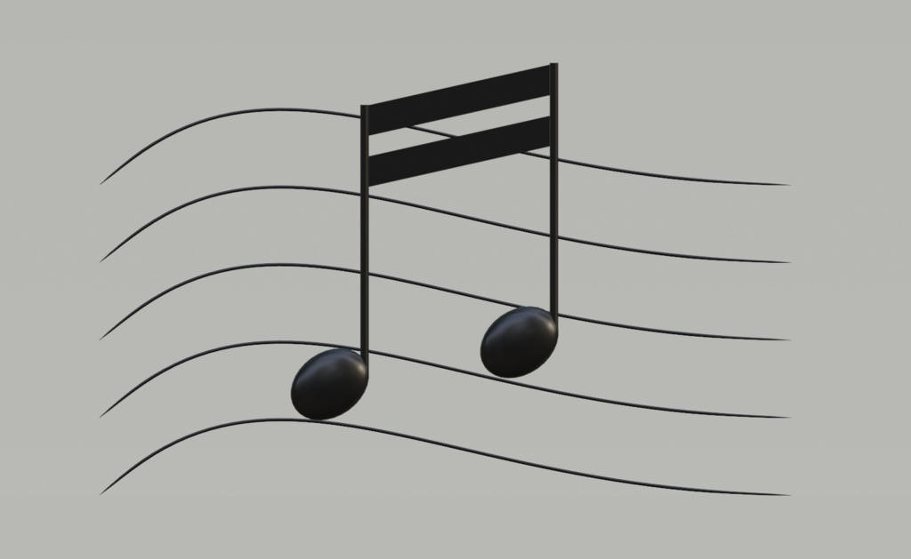 【3Dモデル】色んな音符記号たち(8種類)