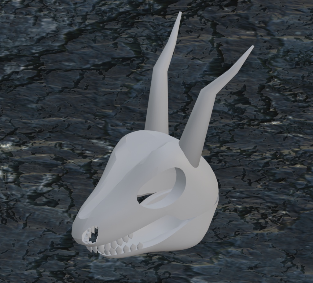 【無料3Dモデル】ドラゴンの頭部の骨