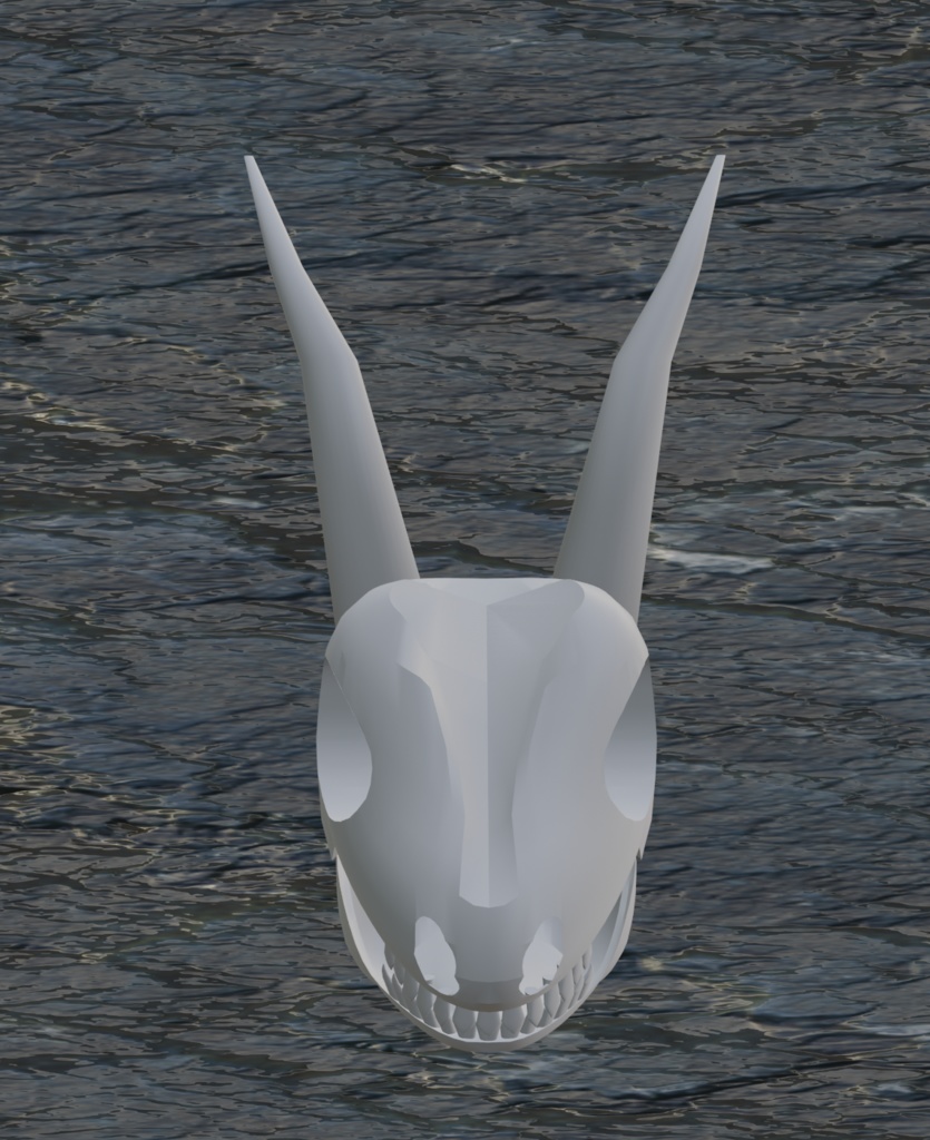 【無料3Dモデル】ドラゴンの頭部の骨